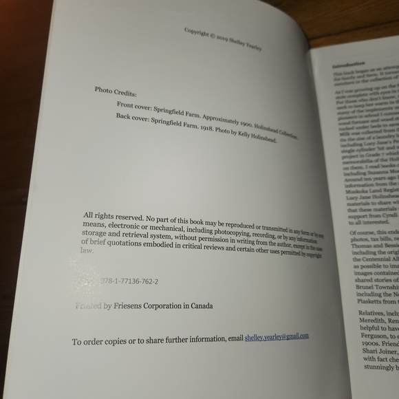 Springfield Farm Historical Book - Picture 3 of 4